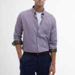 BARBOUR MEN'S PADSHAW TAILORED LONG-SLEEVED SHIRT RICH RED