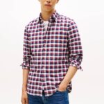 TOMMY HILFIGER MEN REGULAR FIT TARTAN OXFORD SHIRT REGATTA RED