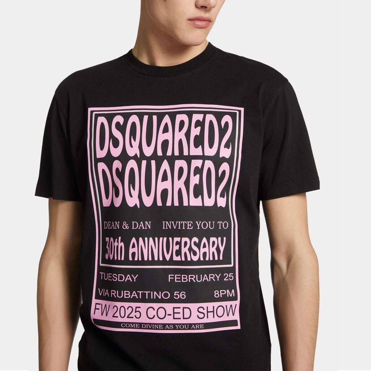 DSQUARED2 MEN'S COOL FIT FASHION SHOW T-SHIRT BLACK - Image 2