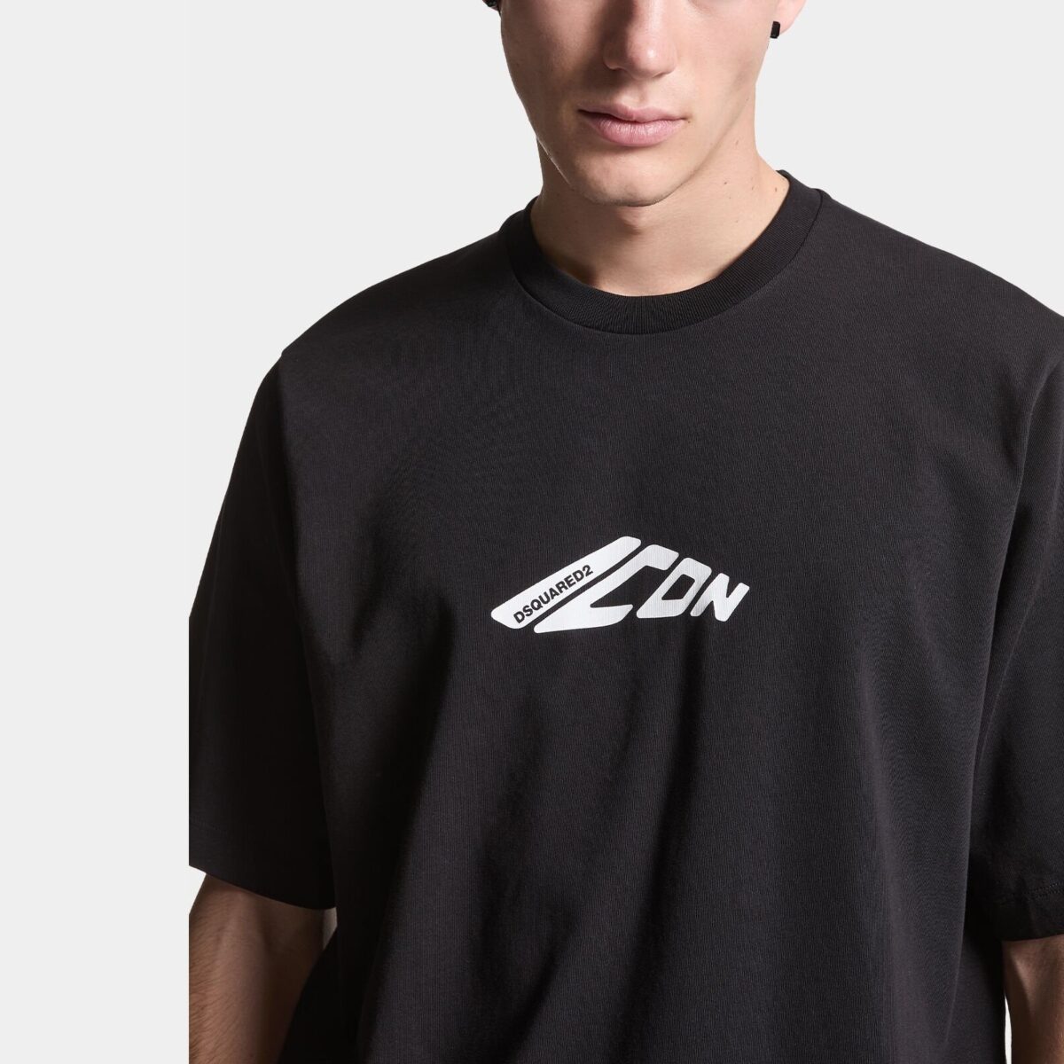 DSQUARED2 MEN'S ICON NEW GENERATION LOOSE FIT T-SHIRT BLACK - Image 2