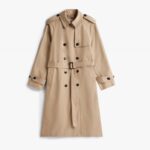 TOMMY HILFIGER WOMAN COTTON DOUBLE BREASTED TRENCH COAT WITH BELT BEIGE - Image 5