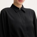TOMMY HILFIGER WOMAN SHIRT SOFT VIS REGULAR BLACK - Image 3