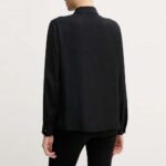 TOMMY HILFIGER WOMAN SHIRT SOFT VIS REGULAR BLACK - Image 2