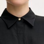 TOMMY HILFIGER WOMAN SHIRT SOFT VIS REGULAR BLACK - Image 5