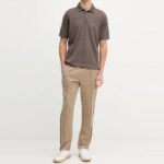 LACOSTE MEN'S PARIS MONOGRAM JACQUARD TRACK PANTS CROISSANT/COOKIE - Image 2