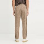 LACOSTE MEN'S PARIS MONOGRAM JACQUARD TRACK PANTS CROISSANT/COOKIE - Image 4