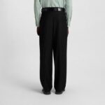 HUGO MEN MODERN-FIT TROUSERS IN WOOL-BLEND TWILL BLACK - Image 2