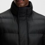 BOSS MEN JACKET H-CORBINIAN WATER-REPELLENT WITH MONOGRAM JACQUARD BLACK - Image 3