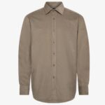 BOSS MEN'S C-JOE-KENT-C1-254 CORDUROY SHIRT OPEN BROWN