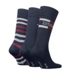 TOMMY HILFIGER MEN SOCKS GIFT BOX SET OF 3 PAIRS NAVY BLUE - Image 2
