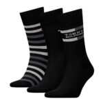 TOMMY HILFIGER MEN SOCKS GIFT BOX SET OF 3 PAIRS BLACK