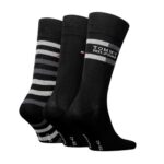 TOMMY HILFIGER MEN SOCKS GIFT BOX SET OF 3 PAIRS BLACK - Image 2