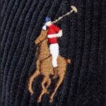 POLO RALPH LAUREN CORDUROY LOGO HAT BLACK - Image 3