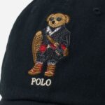 POLO RALPH LAUREN TWILL BALL CAP-NPOLO BLACK WITH HOLIDAY BEAR - Image 3