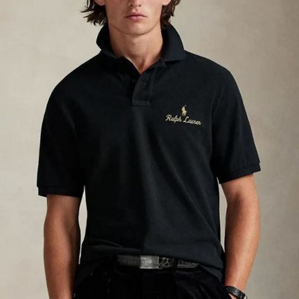 710981782001-1 POLO RALPH LAUREN MEN'S SHORT SLEEVE T-SHIRT BLACK - Image 1