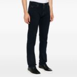 EMPORIO ARMANI JEANS MEN'S J45 REGULAR FIT MOTIF JEANS DARK BLUE