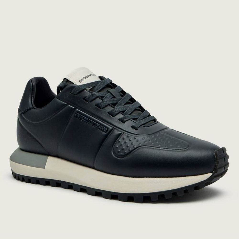 EM003740-AF19726-MB007-1 EMPORIO ARMANI MEN'S EA7 SNEAKERS DARK BLUE - Image 1