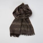 EMPORIO ARMANI MEN'S SCARFS WOOL BROWN
