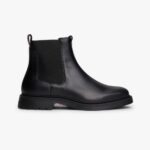 TOMMY HILFIGER MEN COMFORT CHELSEA BOOT LEATHER BLACK