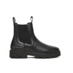 TOMMY HILFIGER WOMAN'S LEATHER LOW CHELSEA BLACK