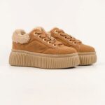 KARL LAGERFELD WOMEN'S SNEAKERS KREEPER LO EMBRO LO LACE TOFFEE SUEDE - Image 2