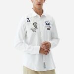 LA MARTINA MEN'S OXFORD BRITISH POLO SHIRT-INNICENT OPTIC WHITE