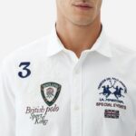 LA MARTINA MEN'S OXFORD BRITISH POLO SHIRT-INNICENT OPTIC WHITE - Image 3