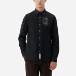 LA MARTINA MEN'S COTTON TWILL SHIRT ARGENTINA-TARON BLACK