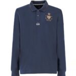 LA MARTINA MEN’S POLO STRETCH PIQUE HERALDIC-BRAM ROYAL POLO NAVY