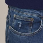 TRUSSARDI MEN'S JEAN'S 5 POCKETS 380 ICON BLUE DENIM - Image 4