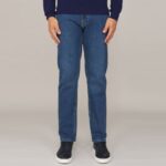 TRUSSARDI MEN'S JEAN'S 5 POCKETS 380 ICON BLUE DENIM