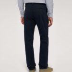 TRUSSARDI MEN'S  REGULAR-FIT 302 CHINOS IN STRETCH GABARDINE BLUE - Image 2
