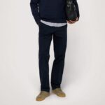 TRUSSARDI MEN'S  REGULAR-FIT 302 CHINOS IN STRETCH GABARDINE BLUE - Image 4