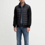 TOMMY HILFIGER MEN'S JACKET MIX MEDIA ESS RWB STAND COLLAR BLACK - Image 4