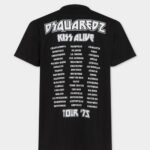 DSQUARED2 MEN'S KISS X D2 CIGARETTE FIT T-SHIRT BLACK - Image 4