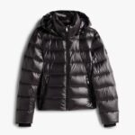 TOMMY HILFIGER WOMAN GLOSS DOWN SLIM JACKET HOODED WATERPROOF BLACK - Image 4