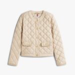 TOMMY HILFIGER WOMAN G/BUTTON QUILTED REG JACKET GILT - Image 4