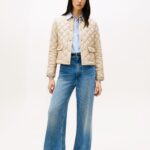 TOMMY HILFIGER WOMAN G/BUTTON QUILTED REG JACKET GILT - Image 3