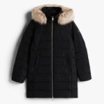 TOMMY HILFIGER WOMAN PUFFER JACKET WITH FAUX FUR HOOD BLACK - Image 4