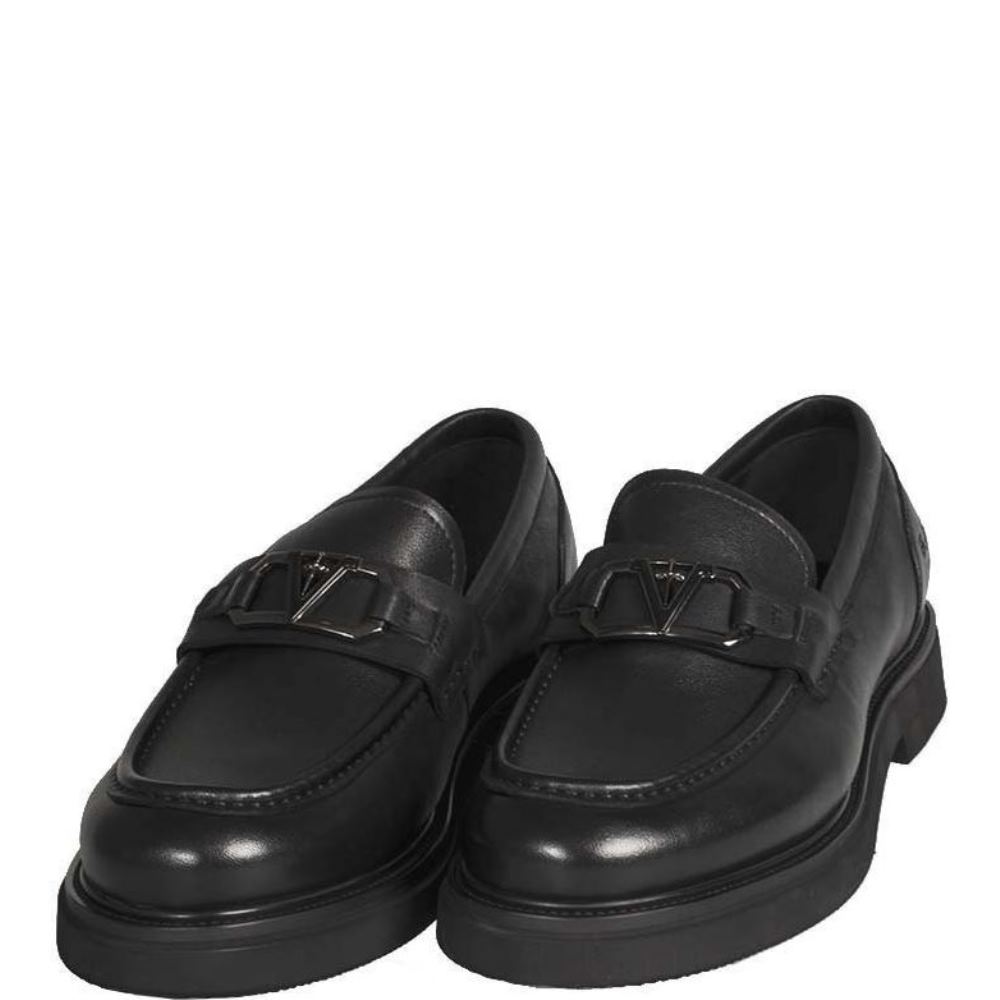 Y0 2138E11-3 VERSACE 19V69 MEN'S LOAFERS IN BLACK COLOR - Image 1