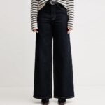TOMMY HILFIGER WOMAN DNM RINSE 70's WIDE LEG DARK BLUE