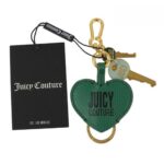 JUICY COUTURE WOMAN DOLLAR KEYCHAIN PU/ZINC ALLOY/IRON OLD GOLD DUCK GREEN