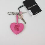 JUICY COUTURE WOMAN DOLLAR KEYCHAIN PU/ZINC ALLOY/IRON SHINY NICKEL JUICY PINK