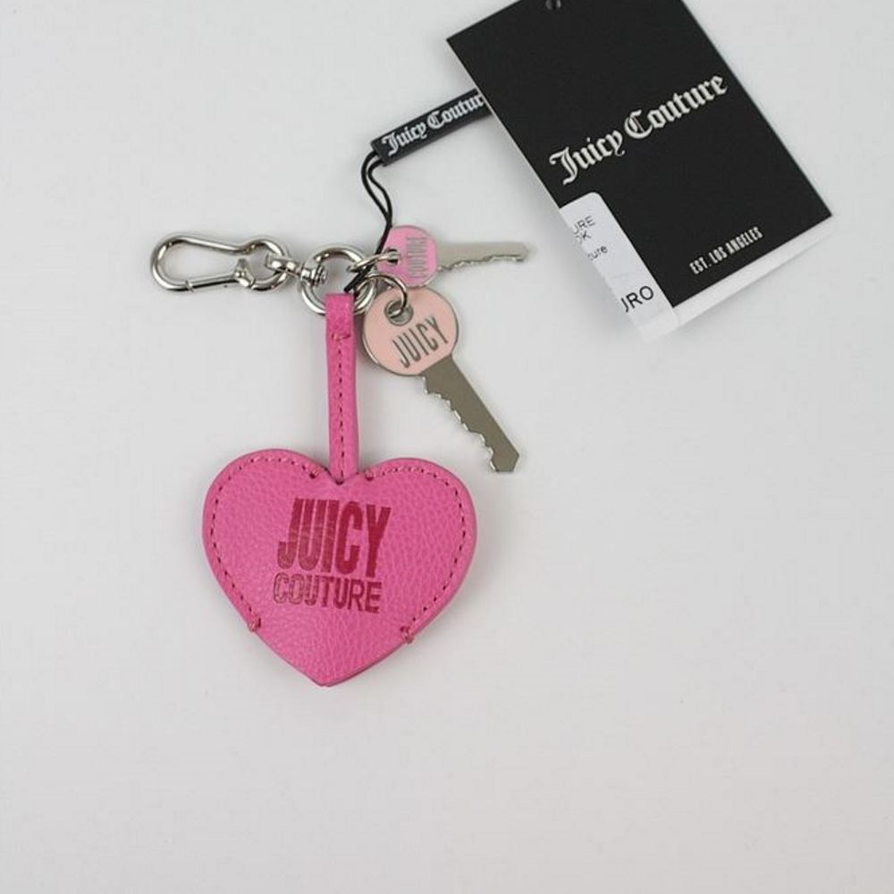 AIJ3J8609WIXSJP-2 JUICY COUTURE WOMAN DOLLAR KEYCHAIN PU/ZINC ALLOY/IRON SHINY NICKEL JUICY PINK - Image 1