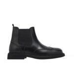 KALOGIROU MEN'S BROGUE BOOT LEA BLACK
