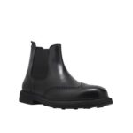 KALOGIROU MEN'S BROGUE BOOT LEA BLACK - Image 3