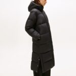 TOMMY HILFIGER WOMAN PUFFER MODERN DOWN REG MAXI COAT BLACK