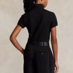 POLO RALPH LAUREN WOMAN SLIM FIT STRETCH POLO SHIRT BLACK - Image 2