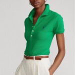 POLO RALPH LAUREN JULIE SLIM FIT POLO SHIRT SHOP GREEN