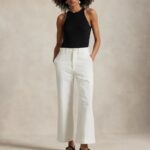 POLO RALPH LAUREN WOMAN CHINO WIDE-LEG TROUSER WARM WHITE